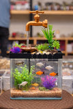 Electric Fish Aquarium Fountain – LED Desktop Water Feature