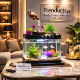 Electric Fish Aquarium Fountain – LED Desktop Water Feature