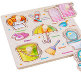 Peg Puzzle Board Wooden for Toddlers #2021