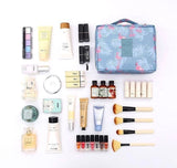Multifunctional Travel Cosmetic Bag, Double Layer Portable Cosmetic Bag With Adjustable Dividers, Portable Makeup Pouch Brush Organizer, Purse Handbag for Women