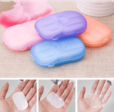 Set Of 5 Travel Scented Paper Soap,Travel Disposable Soap Sheet, Soap Paper Sheet