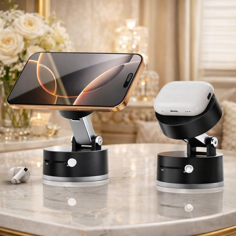 Universal Magnetic Phone Holder – Foldable 360° Car Dashboard Mount