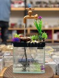 Electric Fish Aquarium Fountain – LED Desktop Water Feature