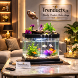 Electric Fish Aquarium Fountain – LED Desktop Water Feature