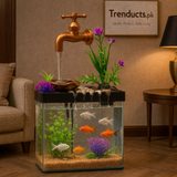 Electric Fish Aquarium Fountain – LED Desktop Water Feature