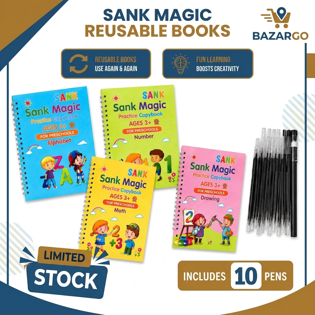 Reusable Practice Books For Ages 3+ & Preschools