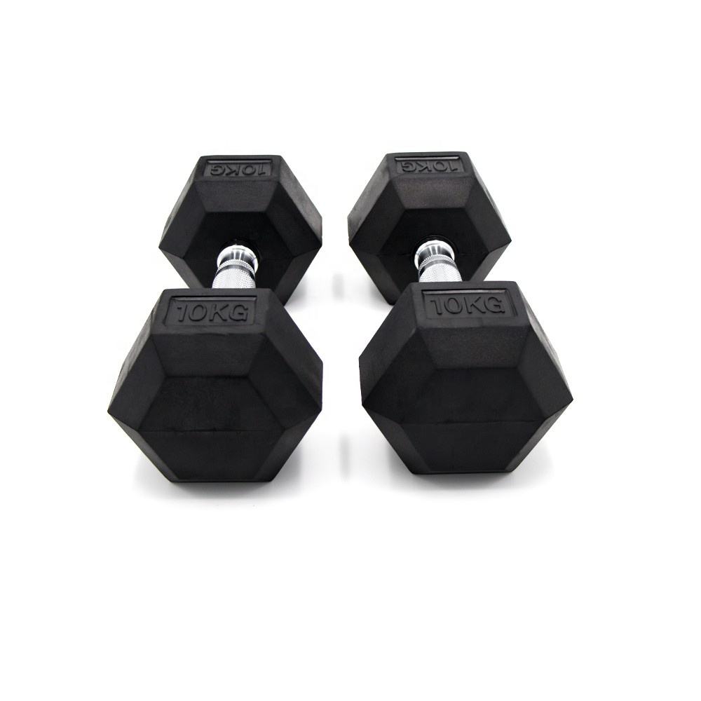 Cheap Custom Gym Fitness Equipment Hexagon Dumbbell Weights Rubber Hex Dumbbells Set for Home