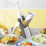 5 in 1 Manual Vegetable Cutter - Versatile Kitchen Tool for Slicing, Dicing, Chopping, and Julienne