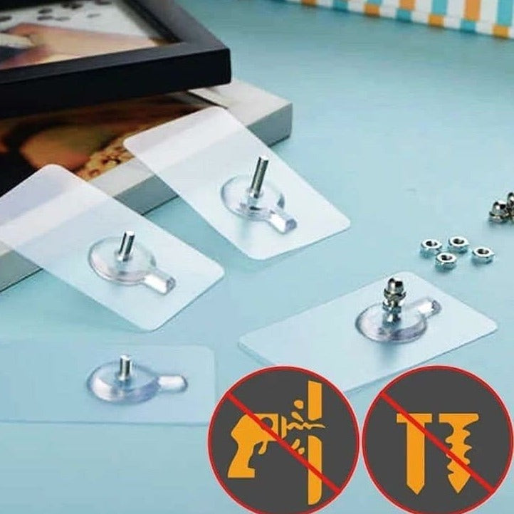 Set Of 10 Self-Adhesive Wall Screw Sticker Punch-Free Installation, Detachable Screw Wall Mount Sticker