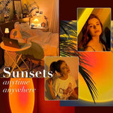 Sunset Projector Lamp, Atmosphere Led Night Light For Bedroom, Coffee Shop Background Wall Decoration, USB Table Lamp, 180˚ Degree Rotation Led Night Light